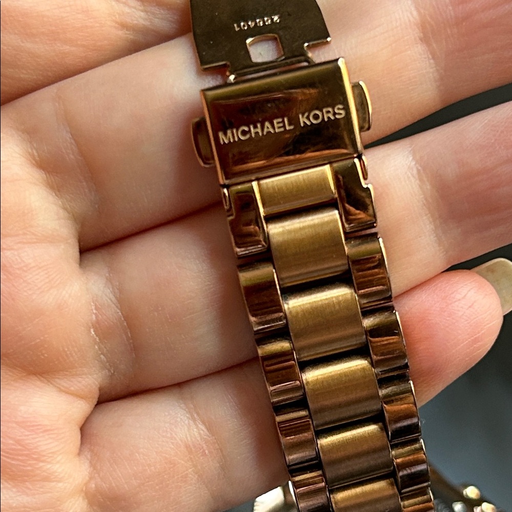 Michael Kors Metallic Rose Chronograph Watch - Picture 4 of 6